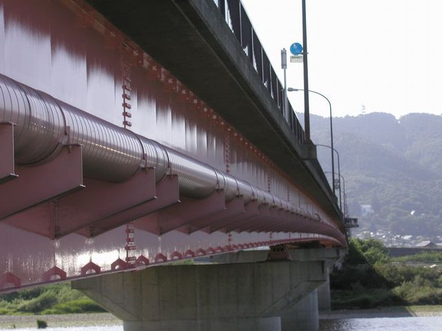 写真｜長野県 粟佐橋 橋梁添架管